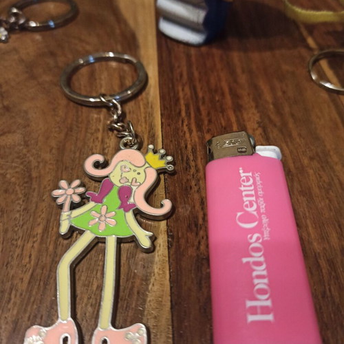 Modern girl keychain with princess crown like new