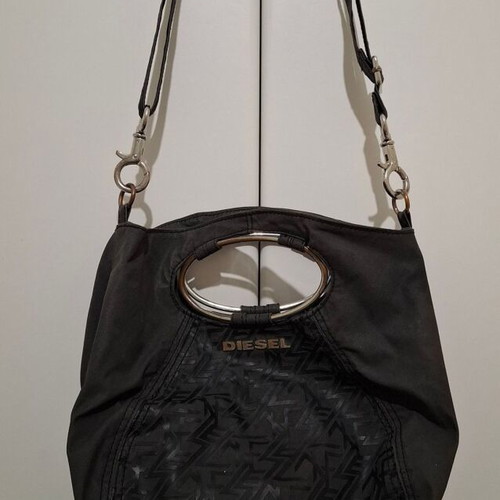 Diesel women's large shopper bag used, black, vintage 1990s