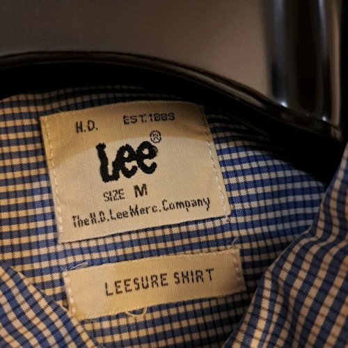 Lee jeans men's checked shirt medium used, 100% cotton