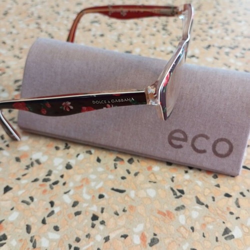 Dolce & Gabbana kids girls eyeglasses used, black and red