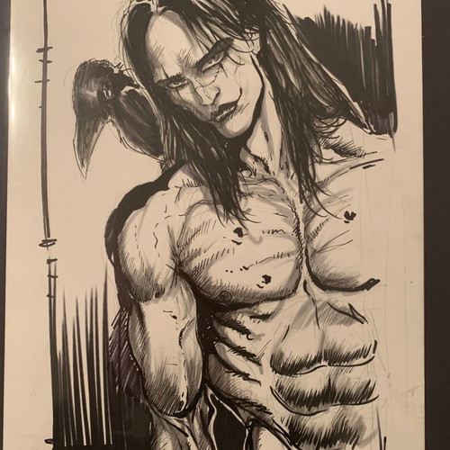 Original Art The Crow hand-painted artwork by JO' Barr 2006 new