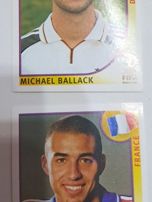 World Cup 2002 Stickers Ballack and Trezeguet like new