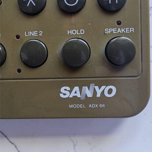 Sanyo ADX 66 phone used, vintage, brown, wired