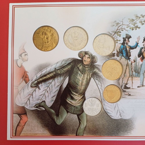 Austrian coin set 6 uncirculated 2001 in sealed blister new