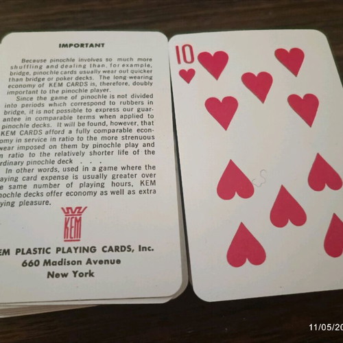KEM USA collectible playing cards like new with plastic case