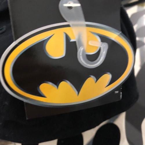 Batman cap with black logo, yellow seams and Dark Knight writing, new