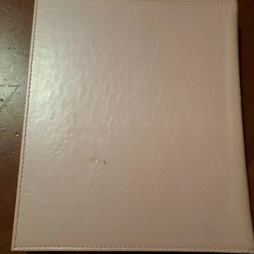 Photo album used for girl, leather with silver decoration
