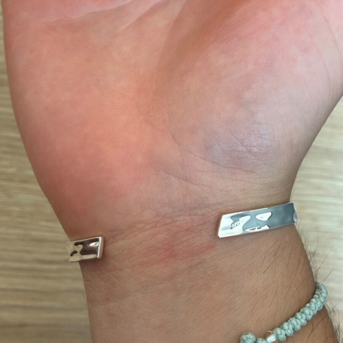 VACIER Exclusive Unisize Cuff bracelet, 925 sterling silver