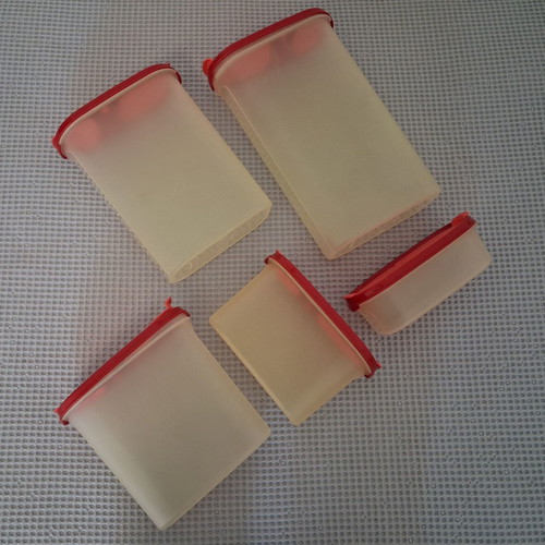 Tupperware οβάλ μόντουλαρ σετ αποθήκευσης 5 τεμαχίων μεταχειρισμένο
