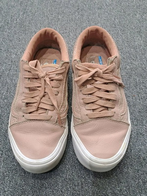 Vans women's leather shoes used pink size 37