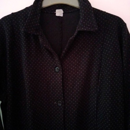 Women's robe XL used, black winter with polka dots