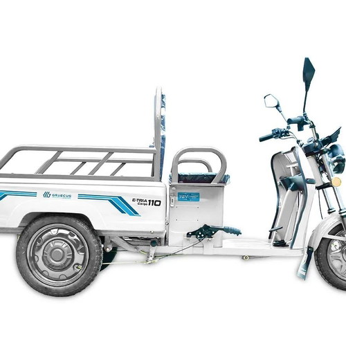 Electric tricycle white color, 35 km/h, 72W 22Ah battery, new