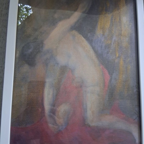 Painting "Gymno" framed 30x40cm, signed