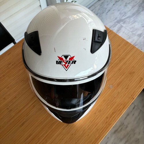 Vester full face helmet like new, white