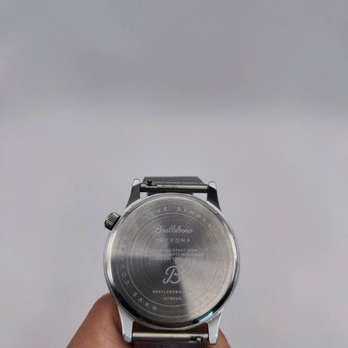 Bratleboro Tayrona watch like new, blue and silver