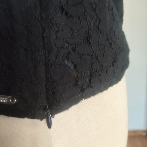 Guess Black Blouse S/M Like New With Transparent Sleeves