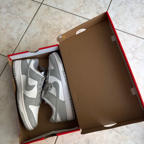 Nike Dunk Low women's size 42.5 new, white and grey sneakers
