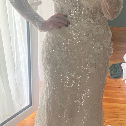 Primalicia wedding dress like new, size S, white with robe