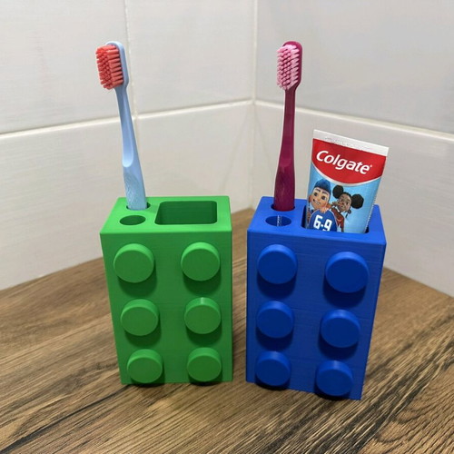 Toothpaste and toothbrush stand like new