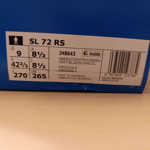 Adidas SL 72 RS sneakers new, green and white, size 42.5