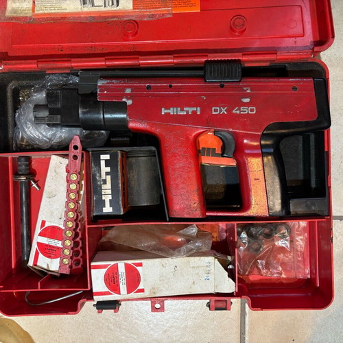 Hilti DX 450 nail gun used semi-automatic cartridge