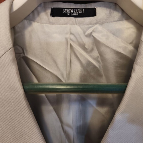 Berto Lucci gray suit set like new, jacket no 54, pants no 56