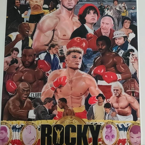 Rocky silk screen printing like new, collectible movie art