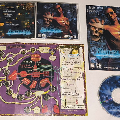 Shadowman PC game used with manual and map
