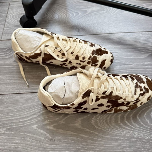 Zara leopard sneakers, white and brown, size 41