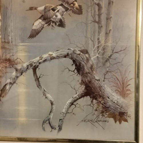Poster of wild ducks painting like new