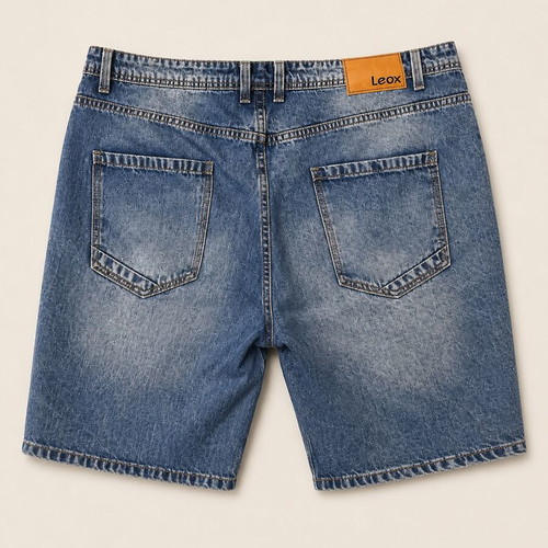 Leox Jeans Bermuda Shorts, distressed, size 40, blue