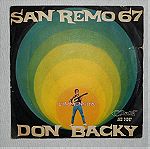  45άρι δισκάκι βινυλίου San Remo '67, Don Backy