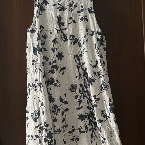 White floral dress one size used