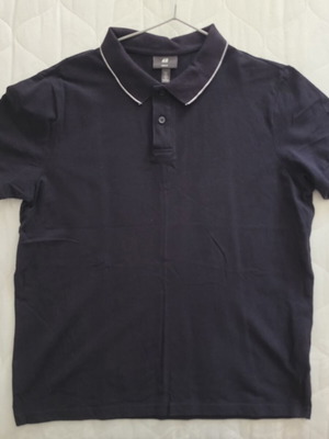 H&M men's polo shirt navy Large like new