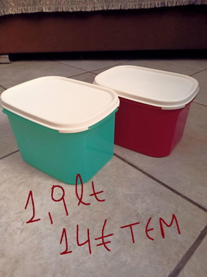 Tupperware rectangular containers 1.9 liters new