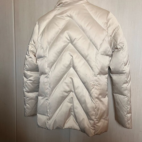 Zara women's jacket white like new, medium-length down