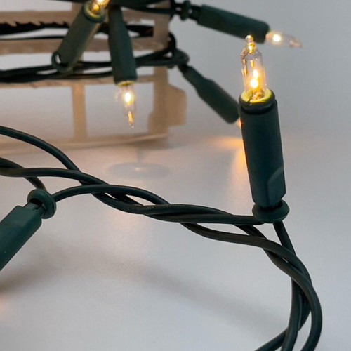 Christmas transparent lights vintage 1980 like new, 100 pieces, 8.5 meters