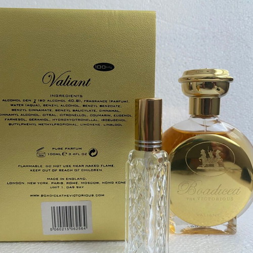 Valiant by Boadicea the Victorious decant 12 ml new authentic perfume