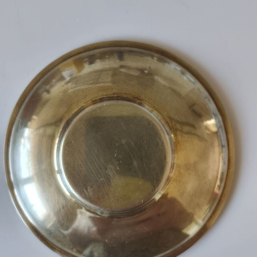 Lalaounis decorative plate used, brass and 925 silver