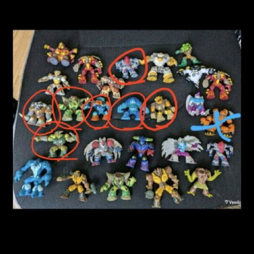 GORMITI figures like new, circled ones missing