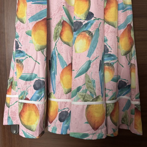 Lindy Bop dress with lemon print, like new, pink, size UK10