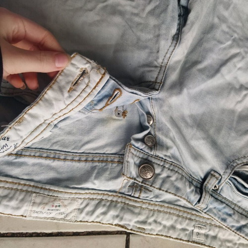 Pull & Bear denim shorts used, light blue
