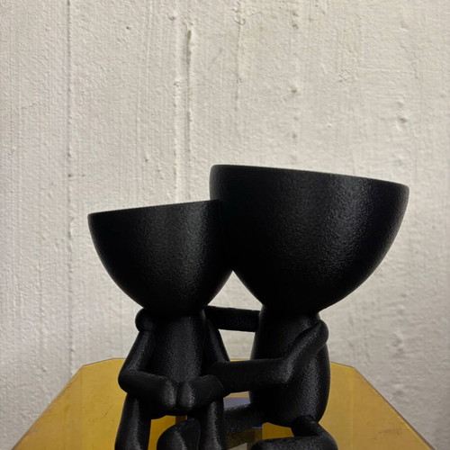 Vase for small flowerpots new, printed
