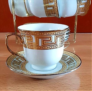 Euro Porcelain Tea Cup Coffee Set 24K Gold