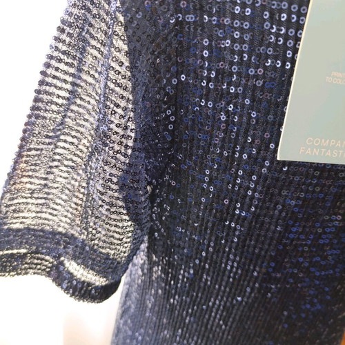 Compania Fantastica long formal dress with sequins new, blue