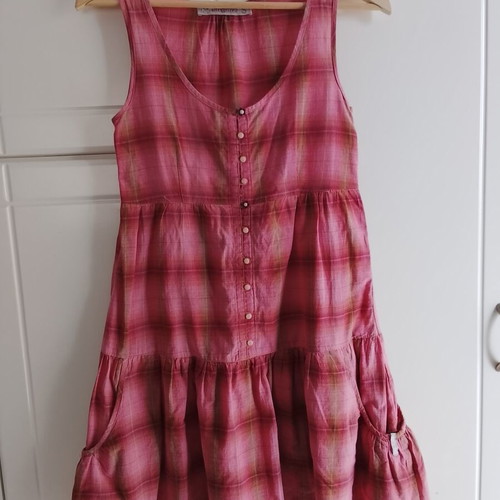 Attrattivo short women's dress used, red and pink, size S