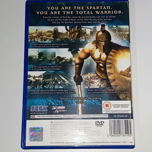 Spartan Total Warrior PS2 game used, complete in box