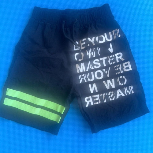 Funky Buddha Boys Swim Shorts Like New, Black Neon Green 5-6 Years