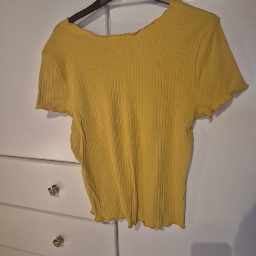 Shein everyday short-sleeve blouse size L mustard like new