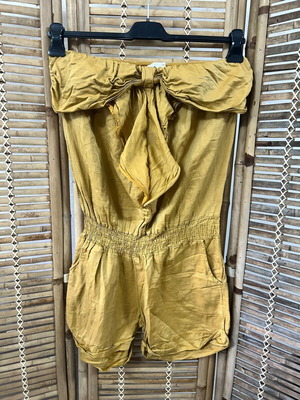 Made in Italy mustard strapless playsuit, one size